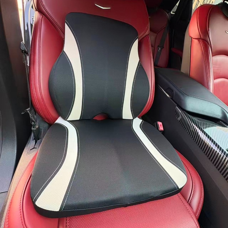 Set naslona za donji dio leđa i jastučić za sjedalo automobila s prozračnom memorijskom pjenom