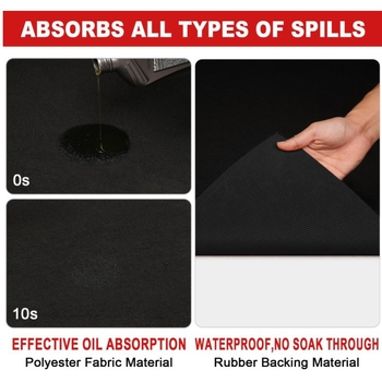 Hengchuang Autó- és Motorkerékpár Javító Matrac — vízfelvétel, olajálló, poliészter rostból, téglalap alakú, szöveg mintázat