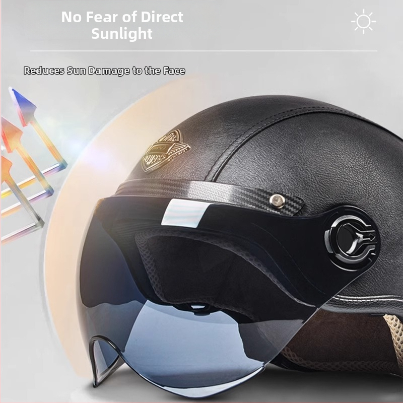 AD električna kaciga za motocikl, unisex, sve sezone, retro polukaciga, ABS, 3C certifikat, 2020091105020080