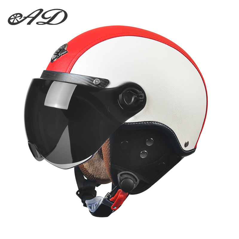 AD električna kaciga za motocikl, unisex, sve sezone, retro polukaciga, ABS, 3C certifikat, 2020091105020080