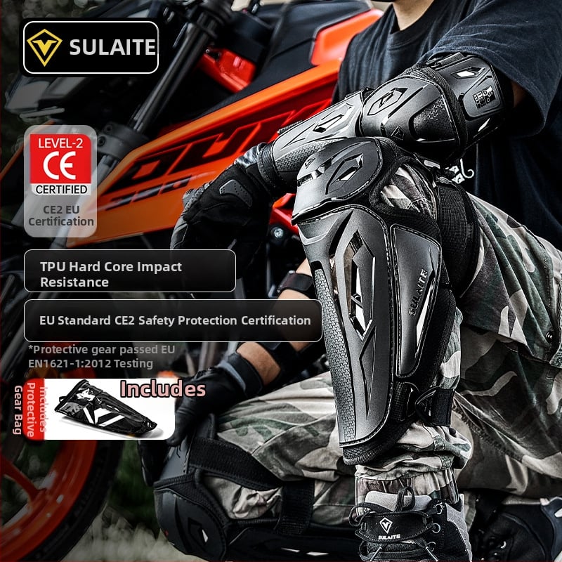 Set zaštitnih koljena i lakata za motocikl, četiri dijela, TPU materijal, CE2, protiv pomaka, zaštita za sve sezone, Sulaite