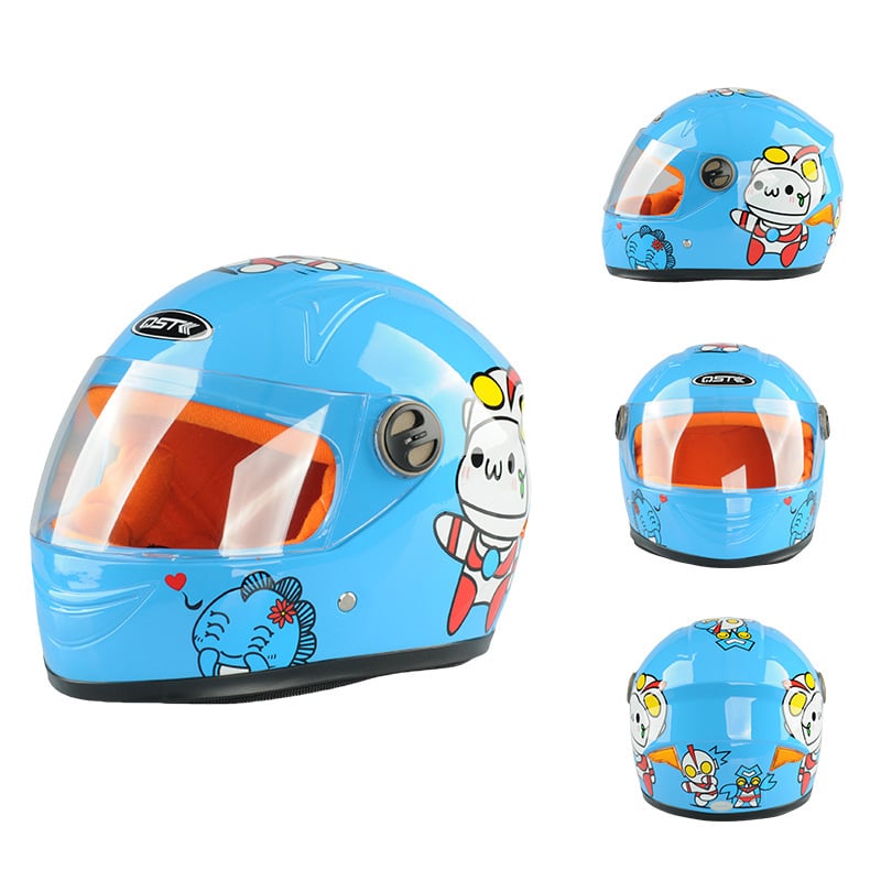 Dječja kaciga za električna vozila, kaciga s potpunom zaštitom lica, protiv zamagljivanja, materijal: inženjerske plastike, marka Defe/Dengfeng, mogućnost prilagođavanja.