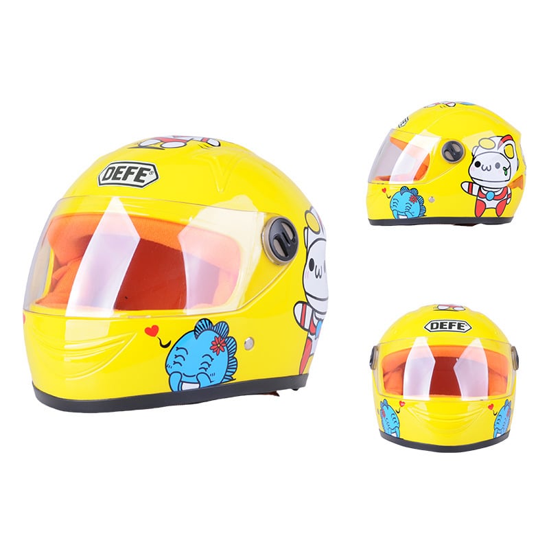 Dječja kaciga za električna vozila, kaciga s potpunom zaštitom lica, protiv zamagljivanja, materijal: inženjerske plastike, marka Defe/Dengfeng, mogućnost prilagođavanja.