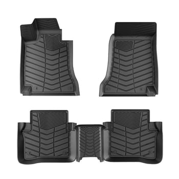 Podne prostirke za Mercedes-Benz C-klase, E-klase, A/B-klase i S-klase — Materijal: TPE; poluzatvoren dizajn; ispis logotipa; prilagodba dostupna