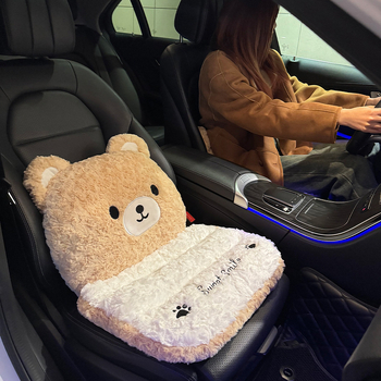 Perneu pentru scaun auto, iarnă — pluş minimalist, umplutură PP bumbac, suprafață din bumbac, decorare