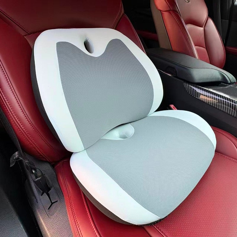 Set pernă lombară din spumă cu memorie pentru scaun, două părți, stil simplu, toate anotimpurile, personalizare disponibilă