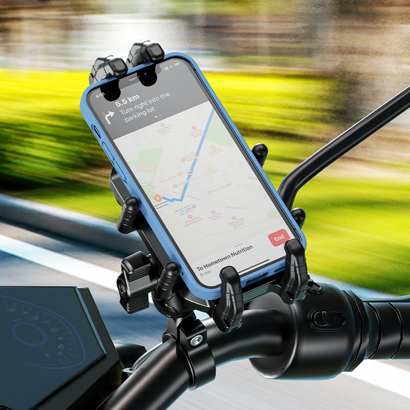 Kaweige M26-C držač za telefon za motocikl — apsorpcija šokova, zaštita od krađe, kompatibilan s motociklima, biciklima i električnim vozilima (Model M26-C)