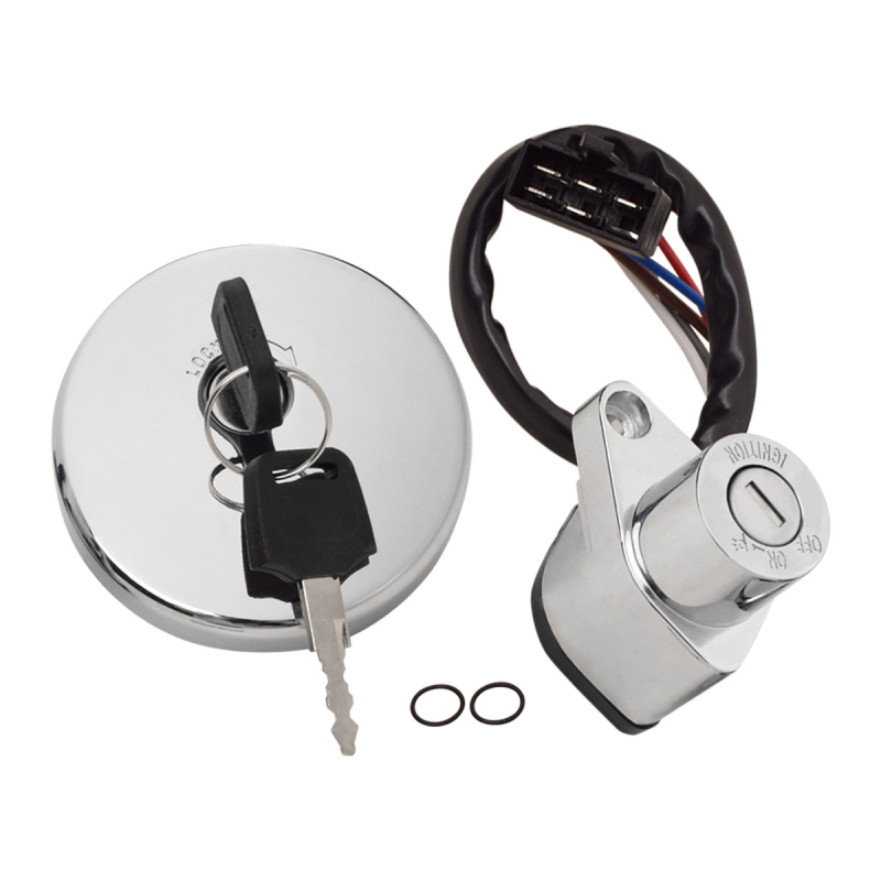 Komplet za paljenje, zaključavanje poklopca za gorivo i sjedala za Kawasaki VN800 02-05 | Motobike | modeli 51049-0003 / 27005-1188 | materijal: aluminijska legura