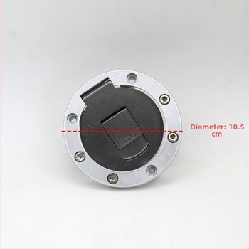 Kryt palivovej nádrže na motocykel s 7 otvormi - guľatý, nerezová oceľ, OEM MXHK