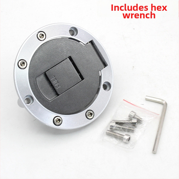 Kryt palivovej nádrže na motocykel s 7 otvormi - guľatý, nerezová oceľ, OEM MXHK