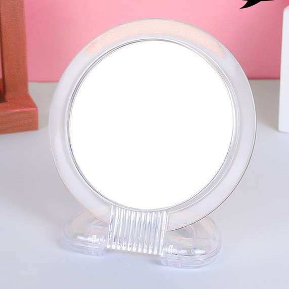 Stolno dvostrano povećalo ogledalo, sklopivo s mogućnošću vješanja, aluminijska leća, okvir PU/PS/PVC