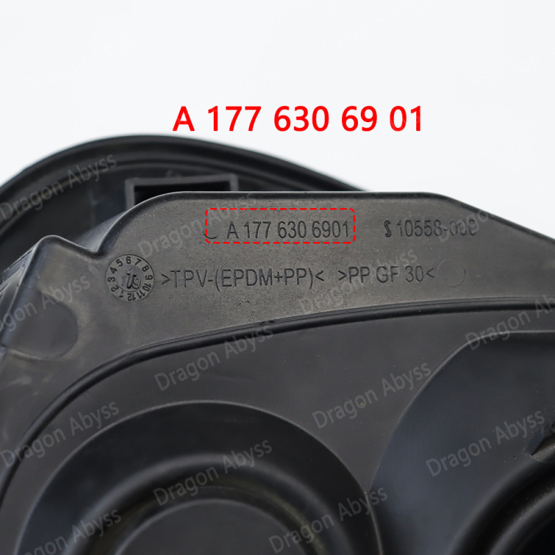 Bază capac carburant cu balama și canelură pentru Mercedes-Benz C-Class W205 (A2436306900; A2476304102; A2476303502; A1776306901)