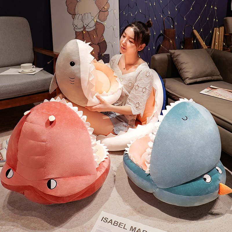 Shark Mouth plišani jastuk za pod s naslonom, integrirani tatami kauč jastuk za djecu