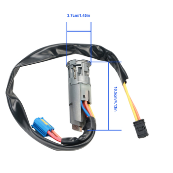 Leoda încuietoare de ușă auto cu 3 cilindri, cheie de aprindere și capac rezervor, 2 chei, pentru Peugeot 206 (1998–)