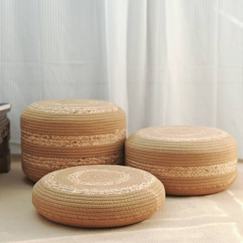 Futon mat din bumbac, umplutură EPE, stil japonez, model dungat sau uni, potrivit pentru living, dormitor, birou, balcon