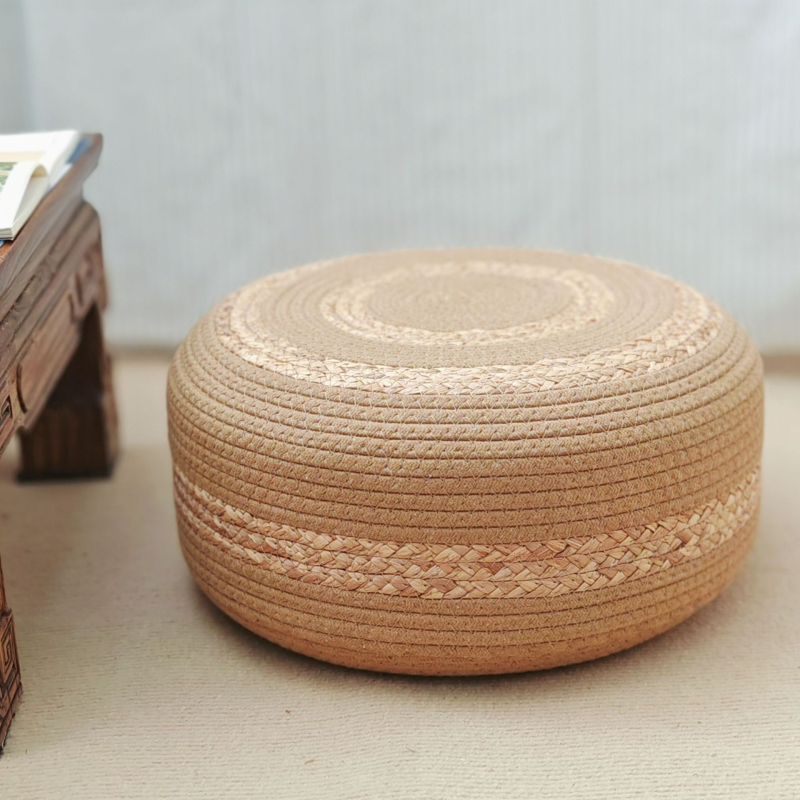 Futon mat din bumbac, umplutură EPE, stil japonez, model dungat sau uni, potrivit pentru living, dormitor, birou, balcon