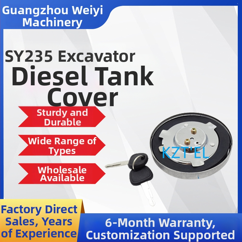 Poklop palivovej nádrže bagra, zliatinový materiál, kompatibilný so SY235 SY335 SY365, značka Yiyi