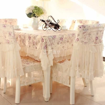 Set huse pentru scaune din dantelă, formă ovală, rezistent la uzură, model floral (Material: Dantelă; Formă: Ovală; Funcție: Rezistent la uzură; Model: Flori)