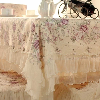 Set huse pentru scaune din dantelă, formă ovală, rezistent la uzură, model floral (Material: Dantelă; Formă: Ovală; Funcție: Rezistent la uzură; Model: Flori)