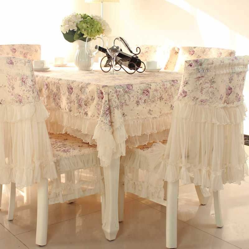 Set huse pentru scaune din dantelă, formă ovală, rezistent la uzură, model floral (Material: Dantelă; Formă: Ovală; Funcție: Rezistent la uzură; Model: Flori)