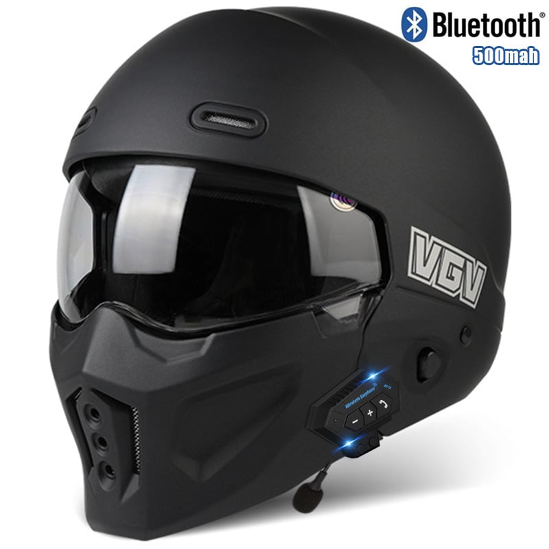 Casca de motocicletă ABS VGV cu Bluetooth, full-face, certificare GB811-2022A, universală, pentru toate anotimpurile