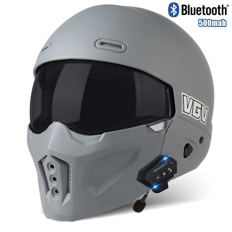 Casca de motocicletă ABS VGV cu Bluetooth, full-face, certificare GB811-2022A, universală, pentru toate anotimpurile