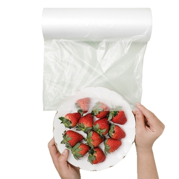 Τσάντα PE διατήρησης φρεσκάδας για τρόφιμα, μιας χρήσης, επίπεδης θύρας, τύπος σημείου ρήξης, ασφαλής σε φούρνο μικροκυμάτων