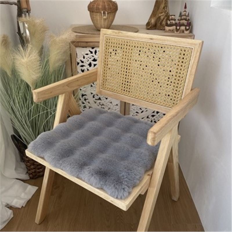 Bubble Rabbit plišani jastuk za stolac, jastuk za taburetu i uredski jastuk za sjedenje s lažnom krznom, tatami stil, nordijski dizajn, punilo od poliestera