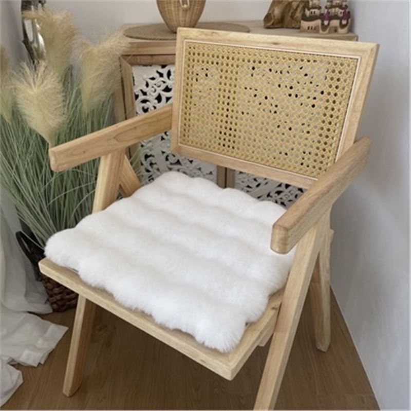 Bubble Rabbit plišani jastuk za stolac, jastuk za taburetu i uredski jastuk za sjedenje s lažnom krznom, tatami stil, nordijski dizajn, punilo od poliestera