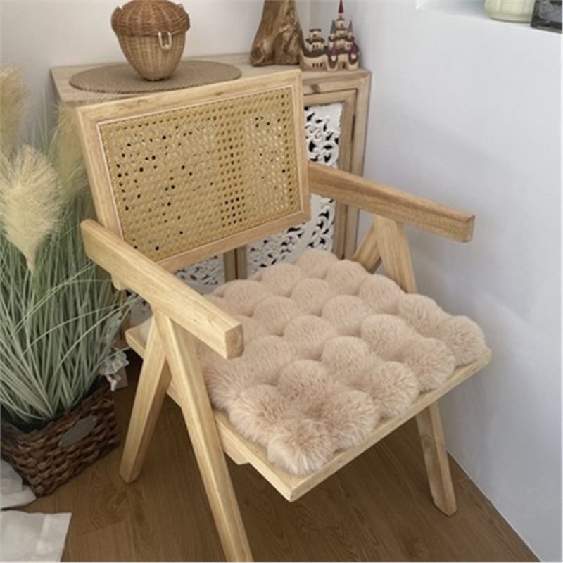 Bubble Rabbit plišani jastuk za stolac, jastuk za taburetu i uredski jastuk za sjedenje s lažnom krznom, tatami stil, nordijski dizajn, punilo od poliestera