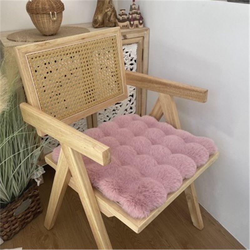 Bubble Rabbit plišani jastuk za stolac, jastuk za taburetu i uredski jastuk za sjedenje s lažnom krznom, tatami stil, nordijski dizajn, punilo od poliestera