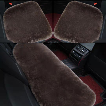 Set covorașe auto din lână de oaie | pluș de iarnă, 100% lână, fără umplutură, potrivire universală, stil plat minimalist, brand Aolilai