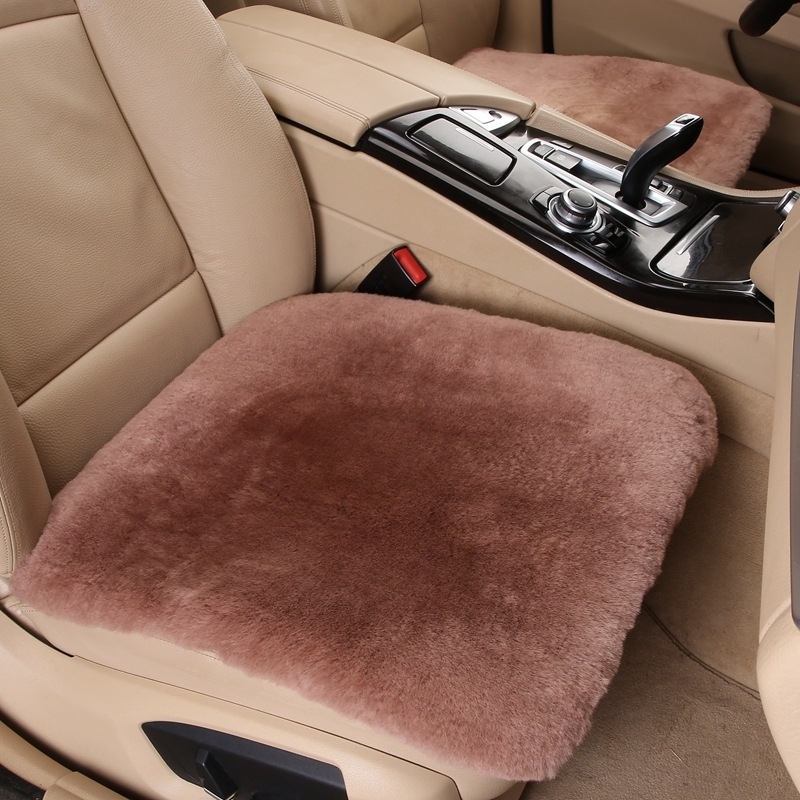 Set covorașe auto din lână de oaie | pluș de iarnă, 100% lână, fără umplutură, potrivire universală, stil plat minimalist, brand Aolilai