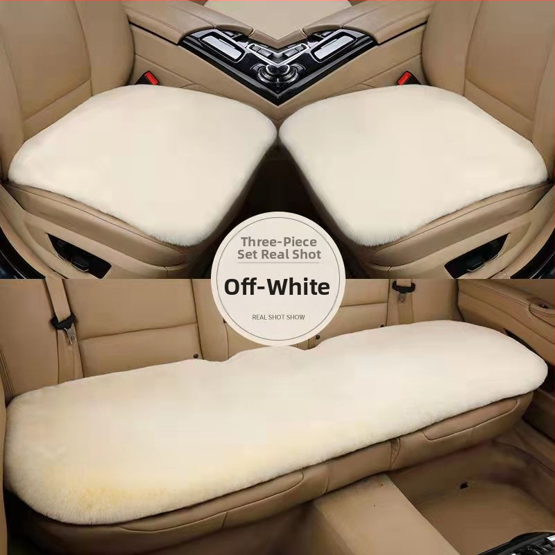 Set covorașe auto din lână de oaie | pluș de iarnă, 100% lână, fără umplutură, potrivire universală, stil plat minimalist, brand Aolilai
