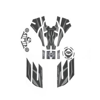 Set de autocolante pentru rezervor Yamaha YZF-R15 V3 cu placă superioară din fibră de carbon și autocolante laterale