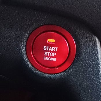 Inel decorativ metalic pentru pornire cu un singur clic – inel decorativ pentru butonul de pornire, compatibil Hyundai Elantra i30; compatibil cu modelul Elantra i30; ideal cadou