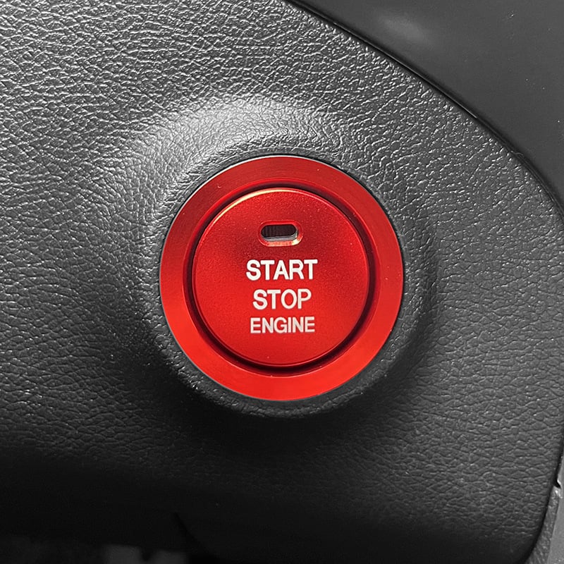 Inel decorativ metalic pentru pornire cu un singur clic – inel decorativ pentru butonul de pornire, compatibil Hyundai Elantra i30; compatibil cu modelul Elantra i30; ideal cadou