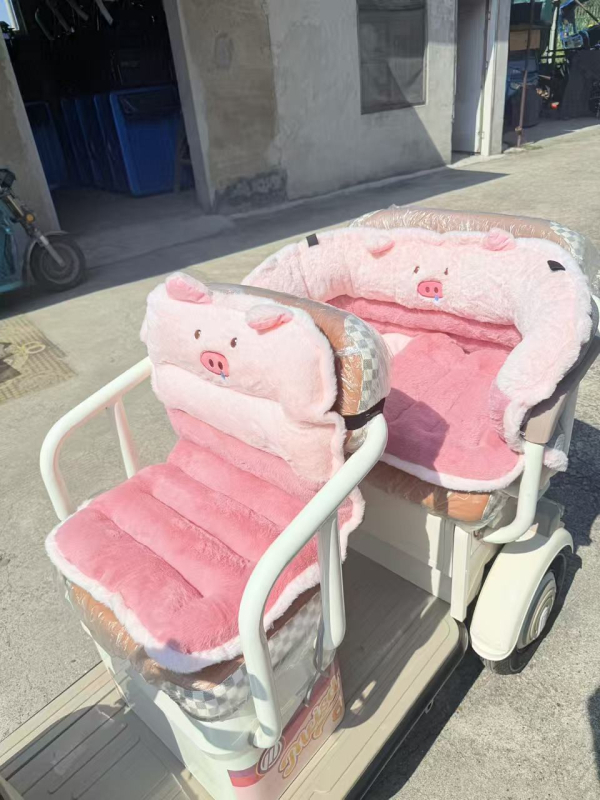 Κάθισμα με ενσωματωμένη πλάτη για ηλεκτρικά τρίκυκλα και σκούτερ ηλικιωμένων — χειμωνιάτικο ζεστό μαξιλαράκι από βελούδινο ύφασμα με γέμισμα βαμβακιού, αντιανεμικό, κατάλληλο για όλα τα μοντέλα