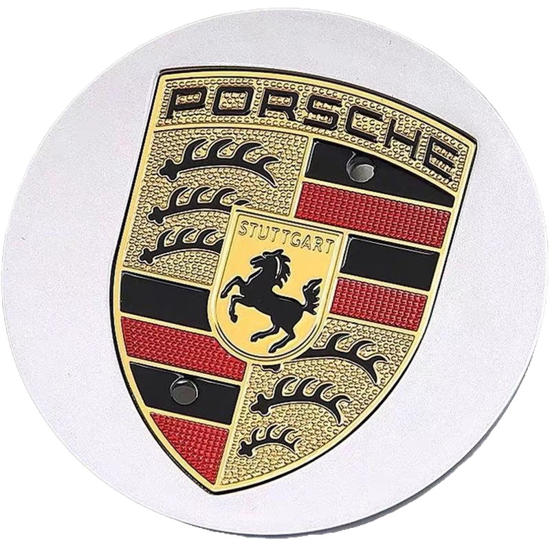 Logo središnjeg poklopca kotača Porsche – plastika, univerzalna kompatibilnost Macan i Panamera, artikl 867294120050
