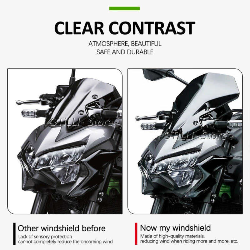 Vjetrobran za Kawasaki Z900 motocikl — otilli, model Kawasaki, kompatibilan model Z900