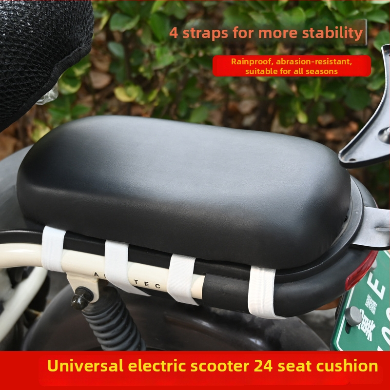 Podsedák na zadné sedadlo elektrického bicykla, PU materiál, výplň bavlna, vhodný pre všetky ročné obdobia