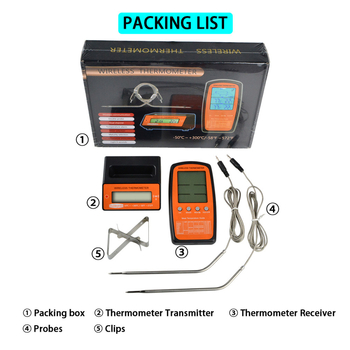 Digitális ételek hőmérő, vízálló testtel, gyors hőmérséklet-olvasás, digitális szondával, konyhai és grill használatra