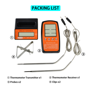 Digitális ételek hőmérő, vízálló testtel, gyors hőmérséklet-olvasás, digitális szondával, konyhai és grill használatra
