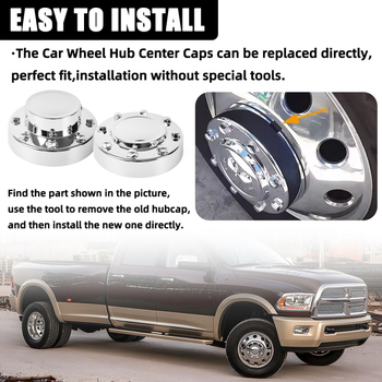 Zaštitne kapice za poklopce kotača Dodge Ram 2011–2016 – Materijal: Plastika – Univerzalna kompatibilnost (Materijal: Plastika; Pogodni modeli: 2011–2016 Dodge Ram; Tip: poklopci za kotače)