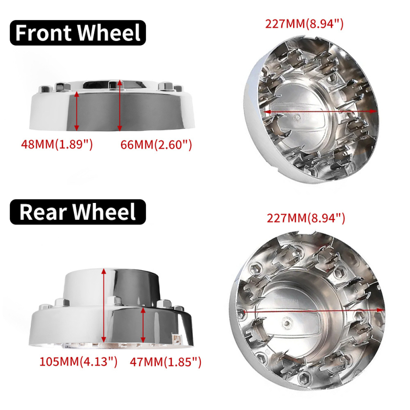Zaštitne kapice za poklopce kotača Dodge Ram 2011–2016 – Materijal: Plastika – Univerzalna kompatibilnost (Materijal: Plastika; Pogodni modeli: 2011–2016 Dodge Ram; Tip: poklopci za kotače)