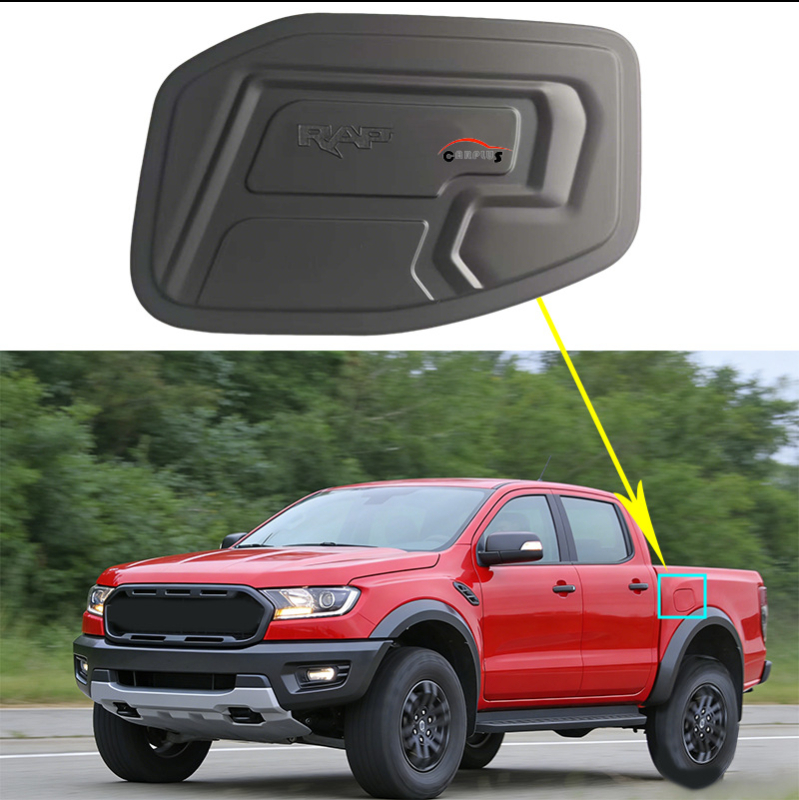 Kryt spremnika goriva – dekorativni plastični dio karoserije (ABS; Ford Ranger Raptor 2019-2020; RP20190918; ugradnja s pozadinskim ljepilom; zaštita i poboljšanje izgleda)