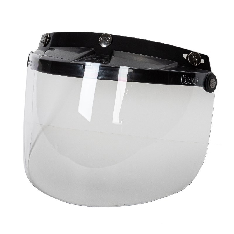 BG05 Lentilă de cască pentru motocicletă, pentru cască tip half-helmet, cu trei catarame