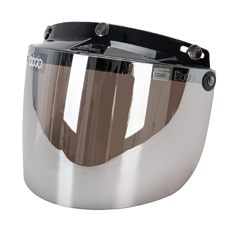 BG05 Lentilă de cască pentru motocicletă, pentru cască tip half-helmet, cu trei catarame