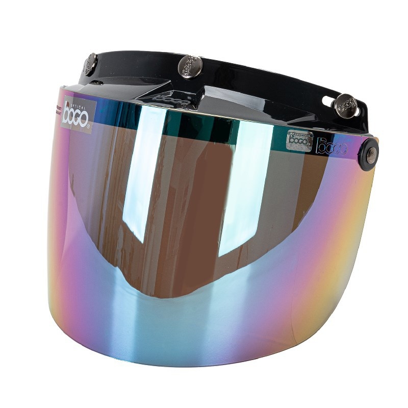 BG05 Lentilă de cască pentru motocicletă, pentru cască tip half-helmet, cu trei catarame