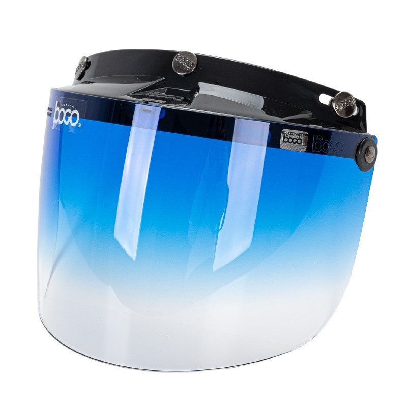 BG05 Lentilă de cască pentru motocicletă, pentru cască tip half-helmet, cu trei catarame